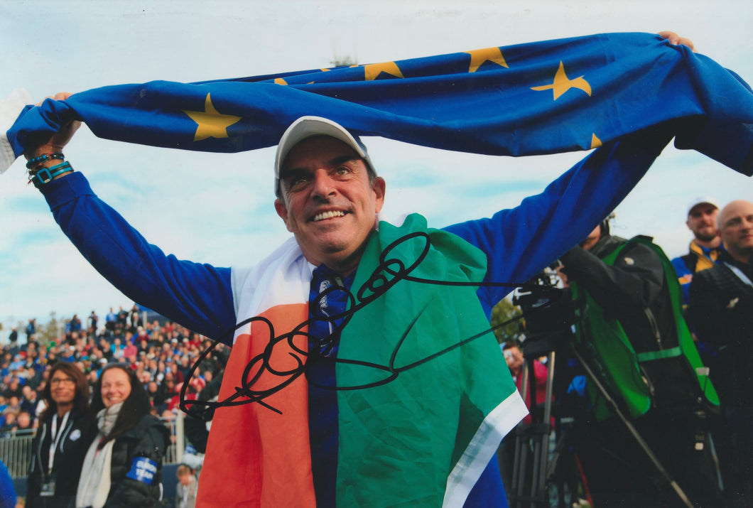 Paul McGinley signed 12x8” Ryder Cup golf photo