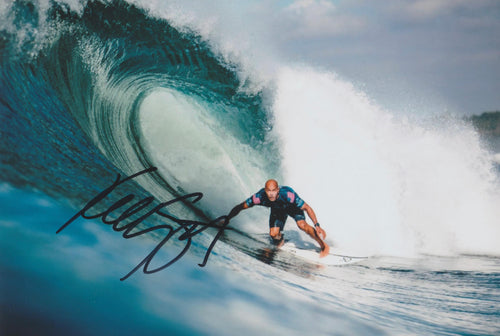 Kelly Slater signed 12x8” Surfing photo