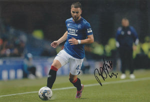 Niko Raskin signed 12x8” Rangers photo