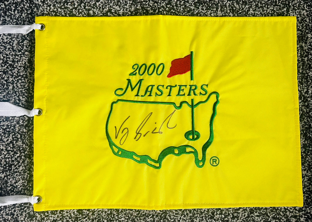 Vijay Singh signed 2000 Masters flag