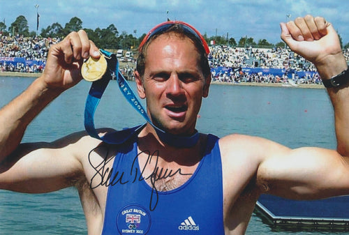 Steve Redgrave signed 12x8” Rowing photo