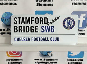 Roberto Di Matteo signed Chelsea Street Sign