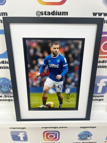 Nicolas Raskin signed and framed 12x8” Rangers photo