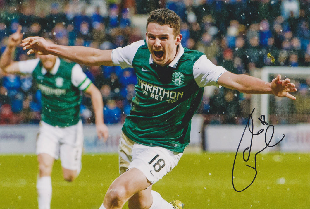 John McGinn signed 12x8” Hibs photo