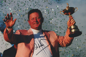 Ian Woosnam signed 12x8” Ryder Cup golf photo