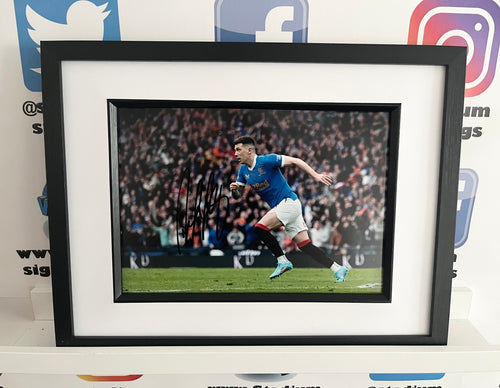 Ryan Jack signed and framed 12x8” Rangers photo