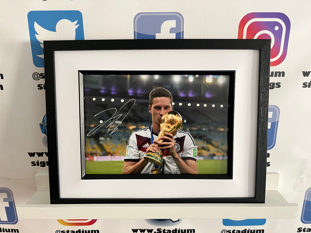 Julian Draxler signed and framed 12x8” Germany photo