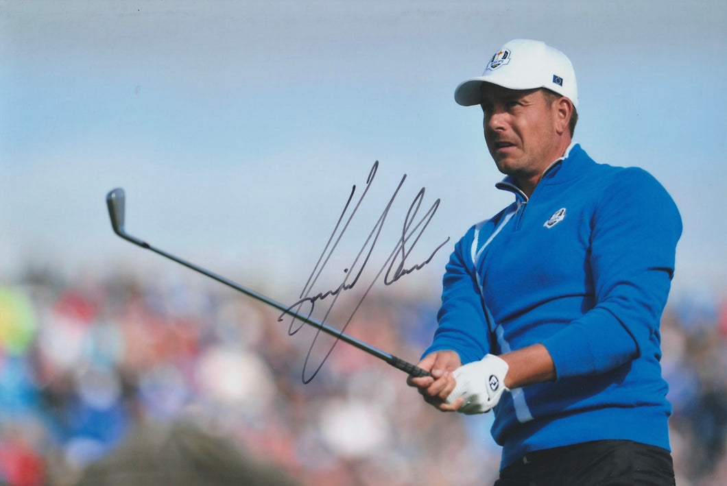 Henrik Stenson signed 12x8” golf photo