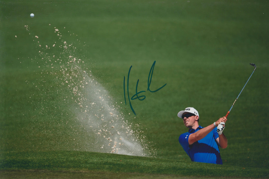 Hunter Mahan signed 12x8” golf photo