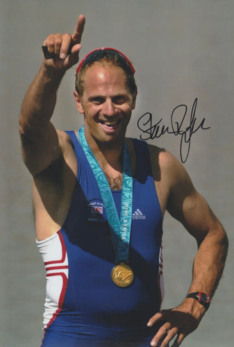 Steve Redgrave signed 12x8” Rowing photo