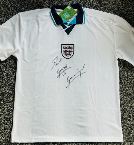 Paul Gascoigne signed England shirt