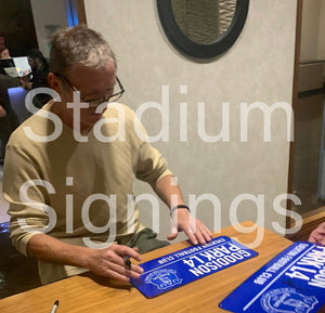 Gary Stevens signed Goodison Park Everton street sign