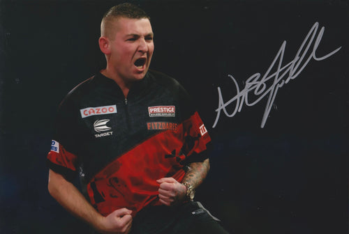 Nathan Aspinall signed 12x8” darts photo