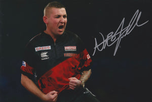 Nathan Aspinall signed 12x8” darts photo