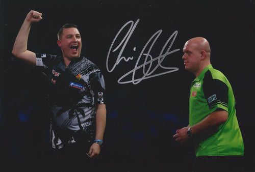 Chris Dobey signed 12x8” darts photo