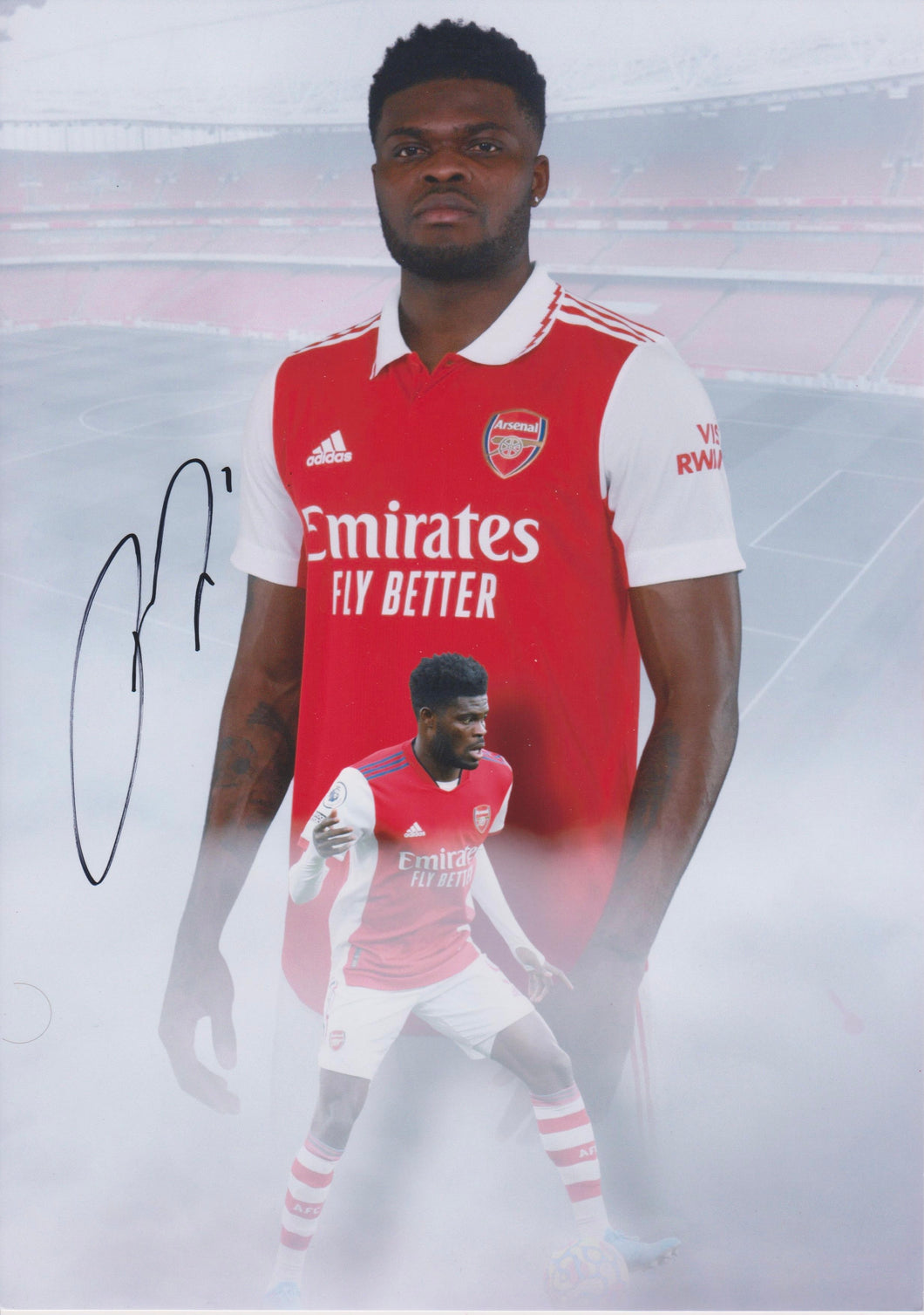 Thomas Partey signed 12x8” Arsenal photo