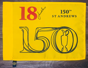 Jordan Spieth signed 150th anniversary Open flag