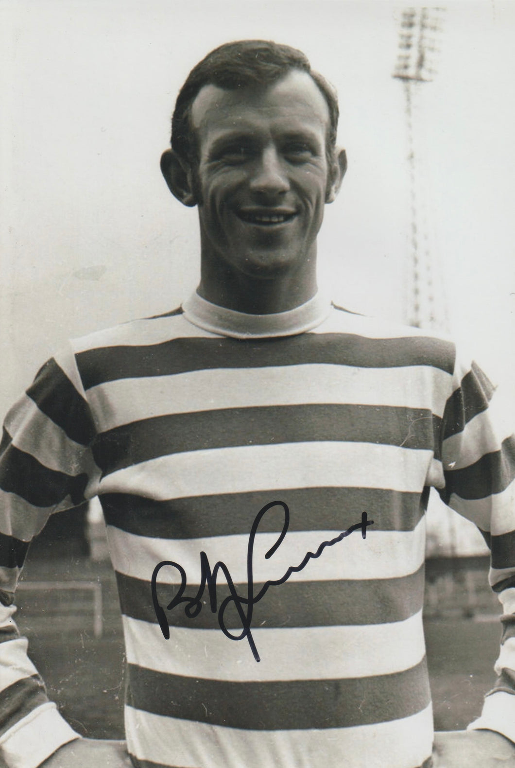 Bobby Lennox signed 12x8” Celtic photo