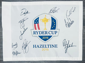 Team USA signed 2016 Ryder Cup golf flag