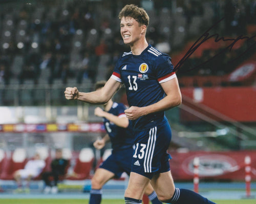 Jack Hendry signed 10x8” Scotland photo