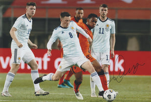 Callum McGregor signed 12x8” Scotland photo