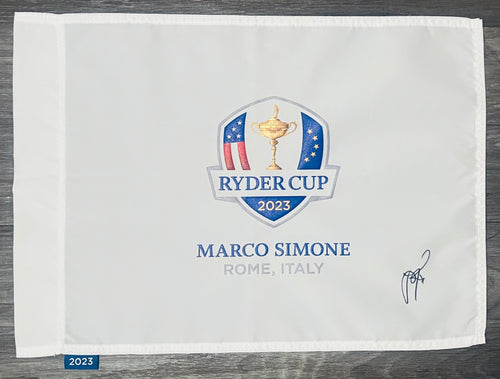 Justin Rose signed 2023 Ryder Cup flag