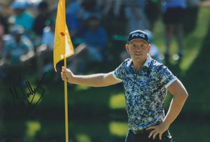 Matt Wallace signed 12x8” golf photo