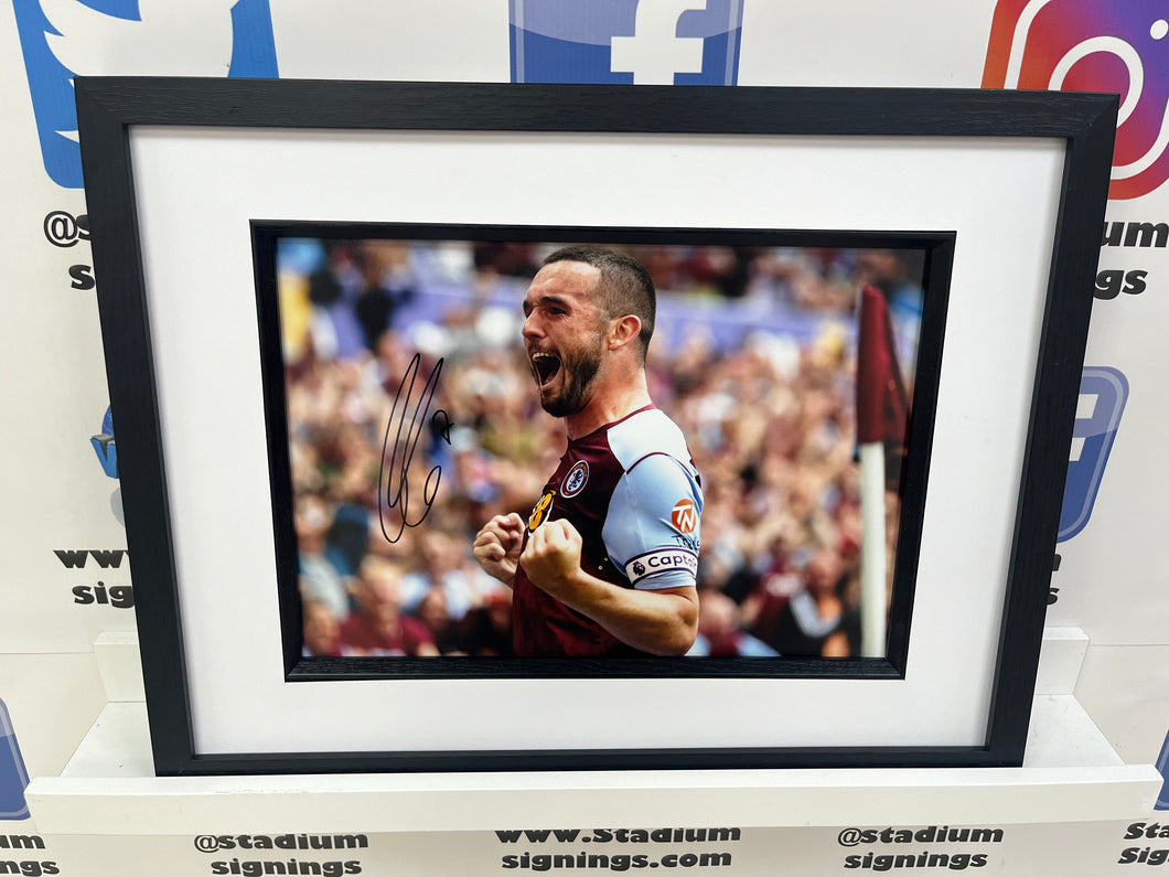 John McGinn signed and framed 12x8” Aston Villa photo