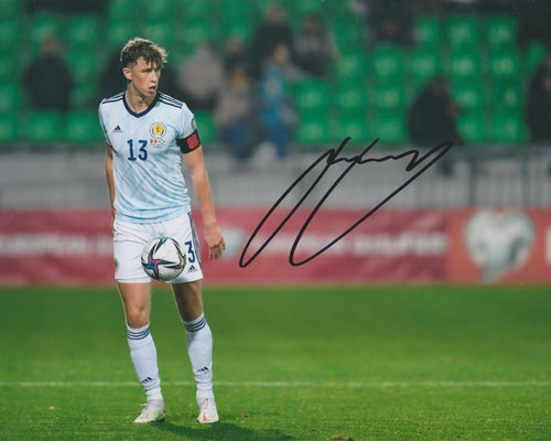 Jack Hendry signed 10x8” Scotland photo