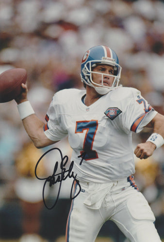 John Elway signed 12x8” Denver Broncos American Football photo