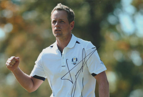 Luke Donald signed 12x8” golf photo