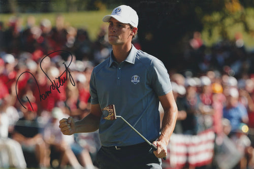 Thomas Pieters signed 12x8” golf photo