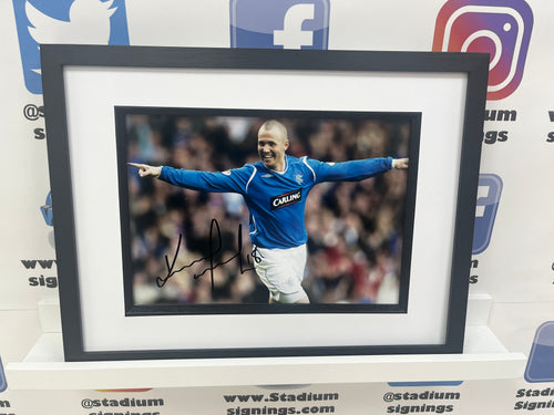 Kenny Miller signed and framed 12x8” Rangers photo