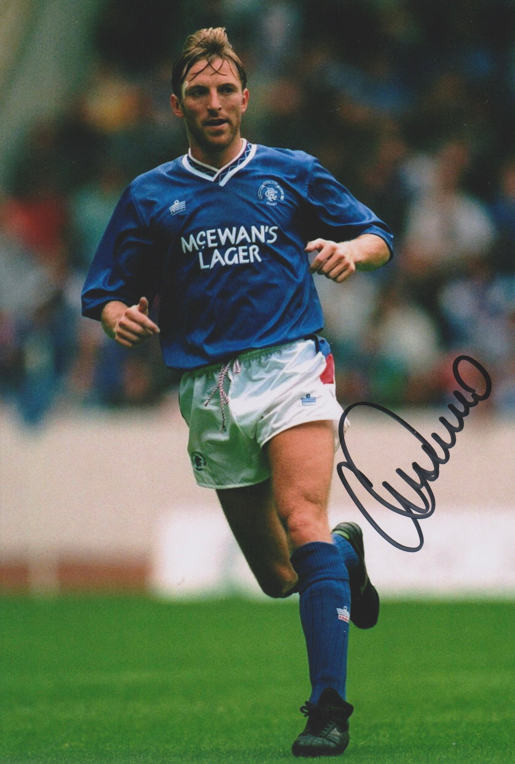 Gary Stevens signed 12x8” Rangers photo