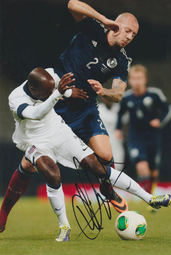 Alan Hutton signed 12x8” Scotland photo