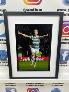 Stefan Johansen signed and framed 12x8” Celtic photo