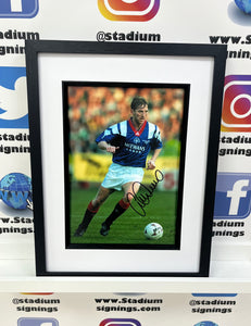 Gary Stevens signed and framed 12x8” Rangers photo