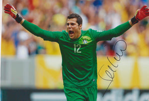 Julio Cesar signed 12x8” Brazil photo