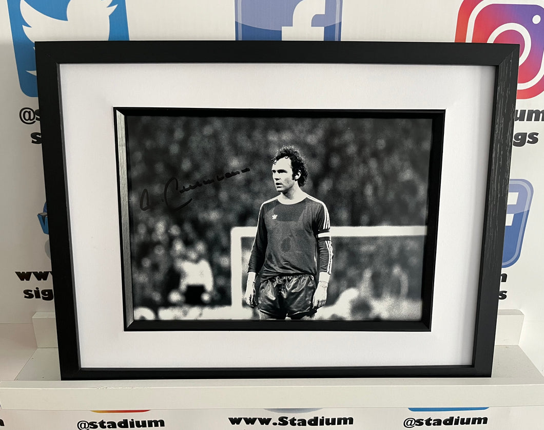 Franz Beckenbauer signed and framed 12x8” photo