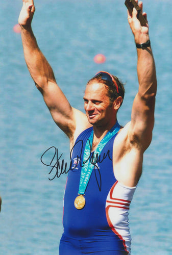 Steve Redgrave signed 12x8” Rowing photo