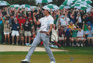 Adam Scott signed 12x8” Masters golf photo