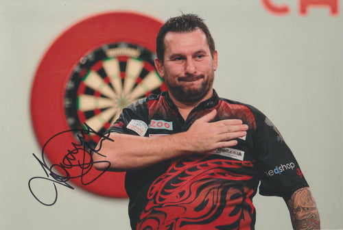 Jonny Clayton signed 12x8” darts photo