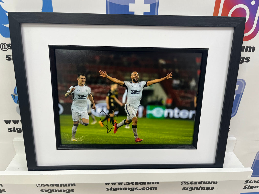 Kemar Roofe signed and framed 12x8” Rangers photo