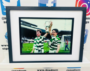 Frank McGarvey signed and framed 12x8” Celtic photo