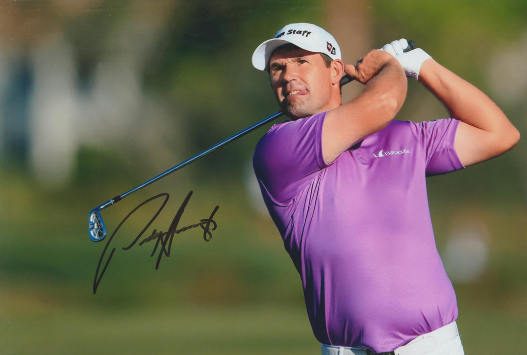 Padraig Harrington signed 12x8” golf photo