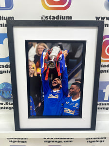 Connor Goldson signed and framed 12x8” Rangers photo