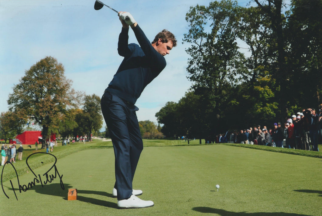 Thomas Pieters signed 12x8” golf photo