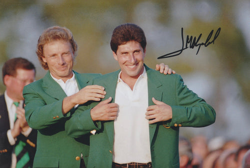 Jose Maria Olazabal signed 12x8” Masters golf photo