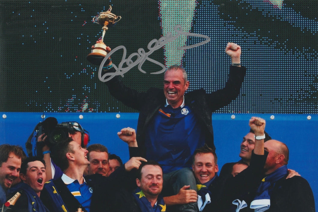 Paul McGinley signed 12x8” Ryder Cup golf photo