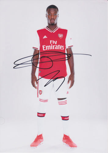 Nicolas Pepe signed 12x8” Arsenal photo